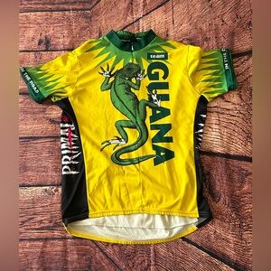 Primal Wear Vintage L Team Iguana Biking Riding‎ Travel Pocket 3/4 Zip Shirt